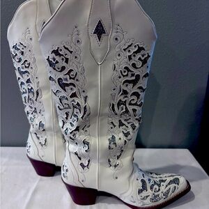 Women's White Western Boots